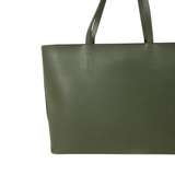Olive Green Minimalist Tote Bag