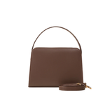 Brown Structured Shoulder Handbag