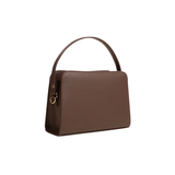Brown Structured Shoulder Handbag