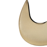 Metallic Gold Crescent Handbag